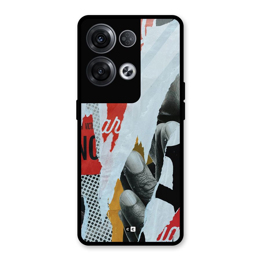 Fabulous Paper Cutout Glass Back Case for Oppo Reno8 Pro 5G