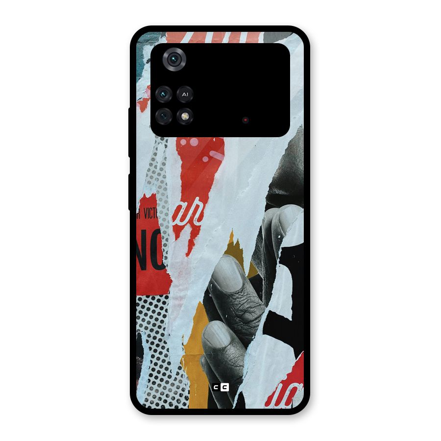Fabulous Paper Cutout Glass Back Case for Poco M4 Pro 4G
