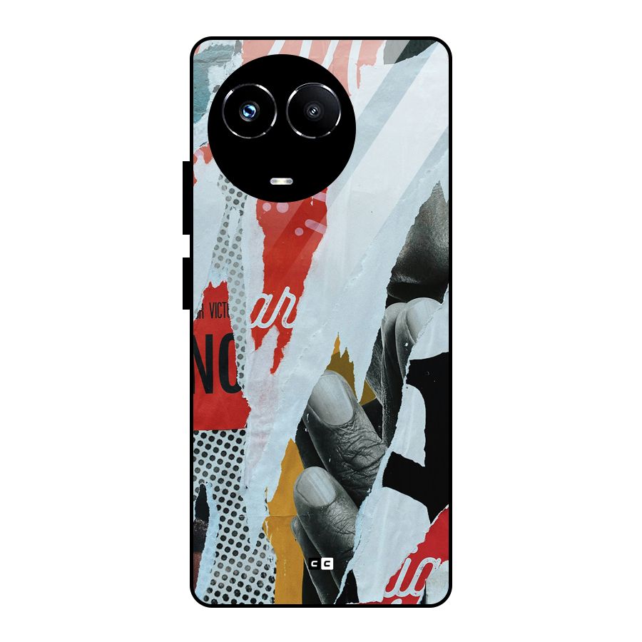 Fabulous Paper Cutout Glass Back Case for Realme 11X