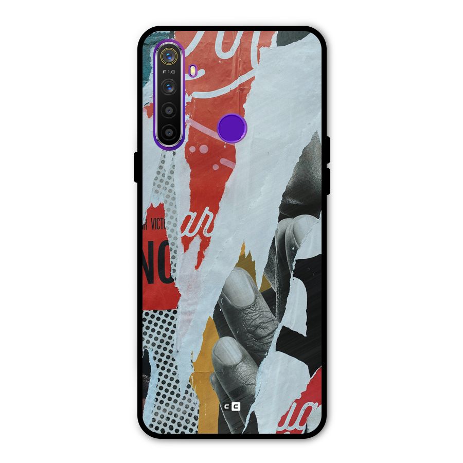 Fabulous Paper Cutout Glass Back Case for Realme 5s
