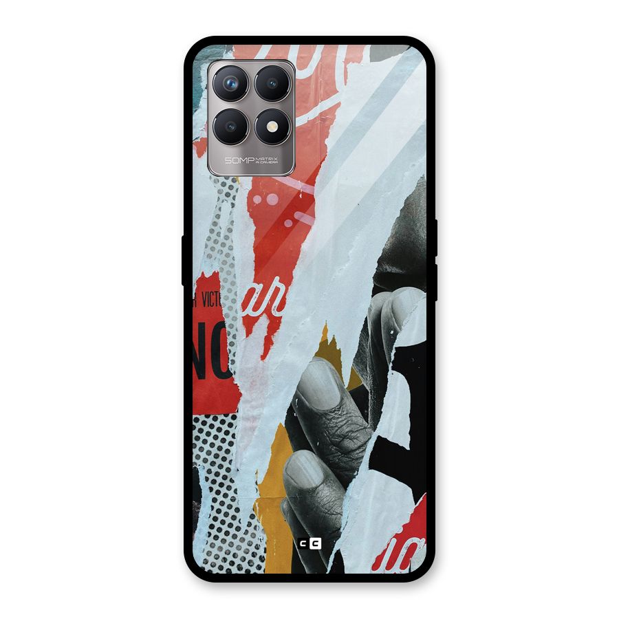 Fabulous Paper Cutout Glass Back Case for Realme 8i