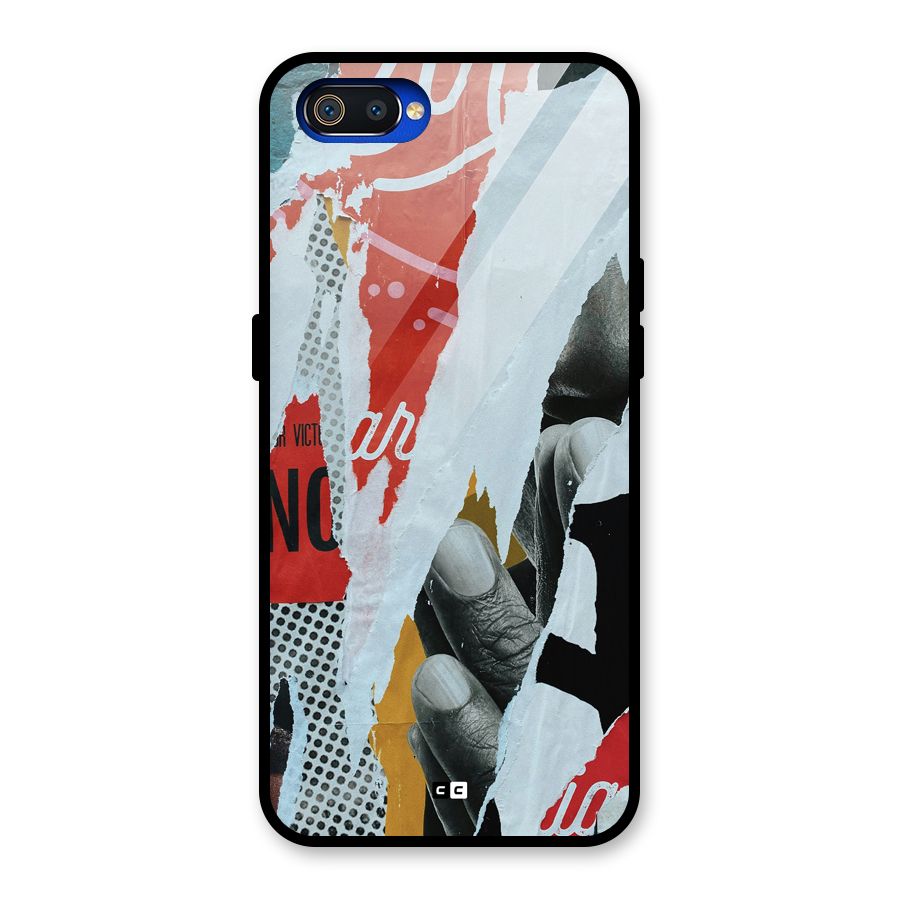 Fabulous Paper Cutout Glass Back Case for Realme C2