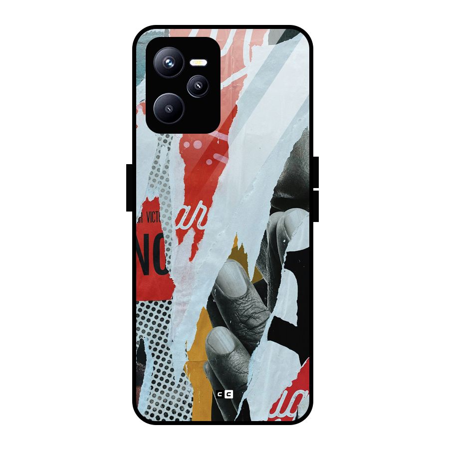 Fabulous Paper Cutout Glass Back Case for Realme C35