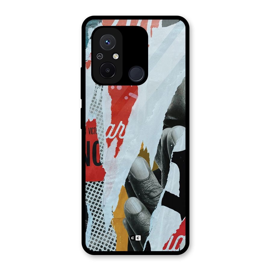 Fabulous Paper Cutout Glass Back Case for Redmi 12C