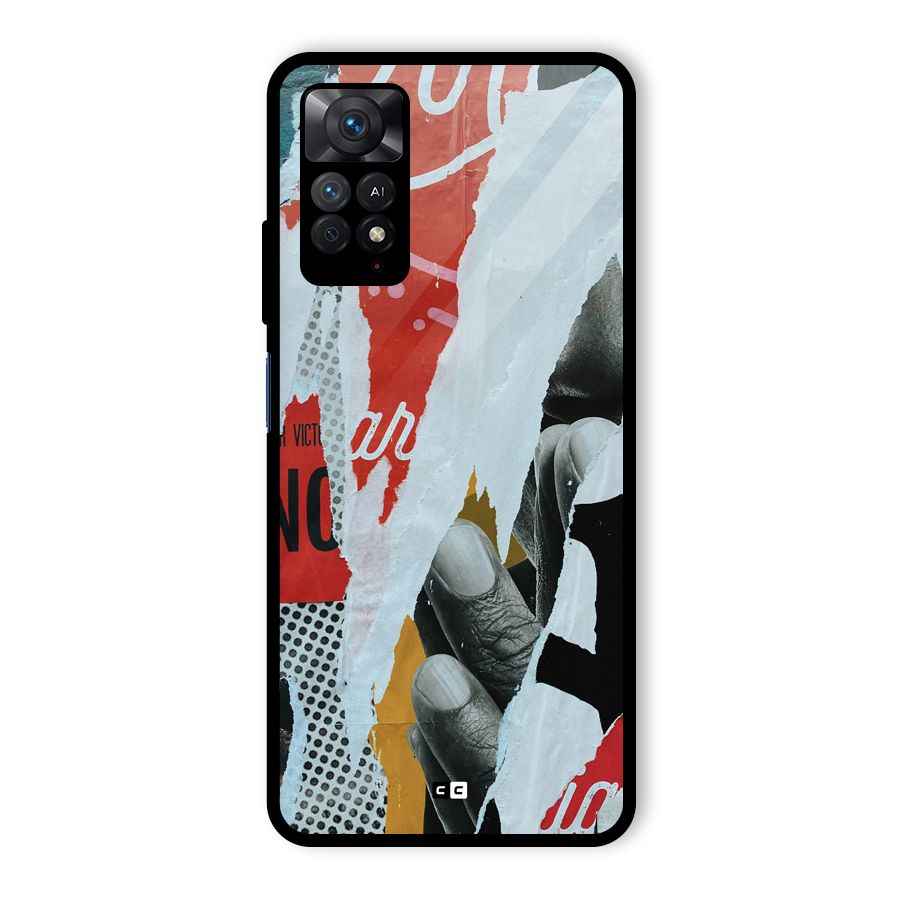Fabulous Paper Cutout Glass Back Case for Redmi Note 11 Pro
