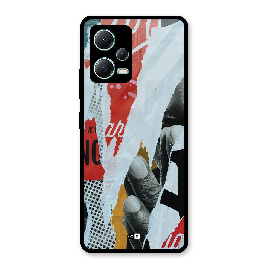 Fabulous Paper Cutout Glass Back Case for Redmi Note 12 5G