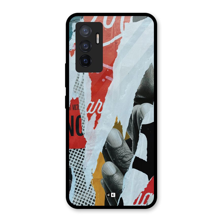 Fabulous Paper Cutout Glass Back Case for Vivo V23e