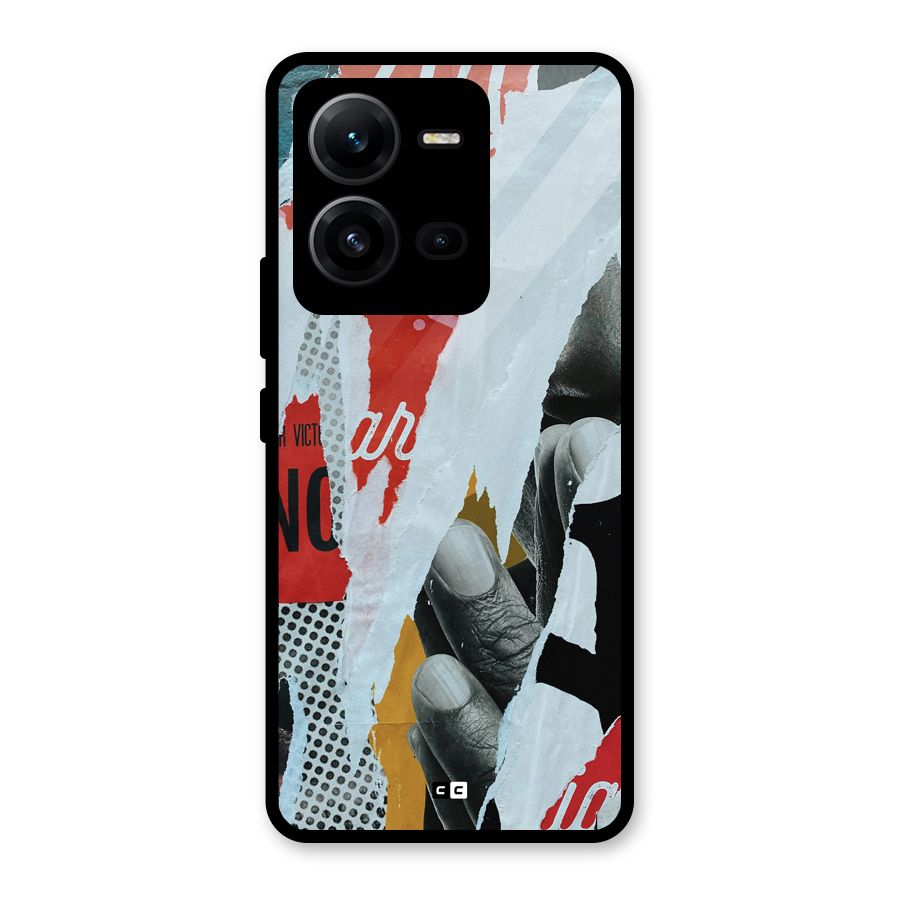 Fabulous Paper Cutout Glass Back Case for Vivo V25