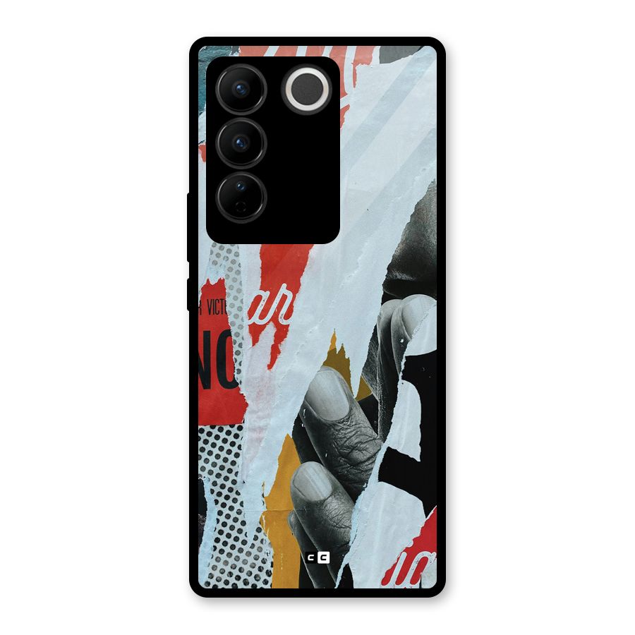 Fabulous Paper Cutout Glass Back Case for Vivo V27