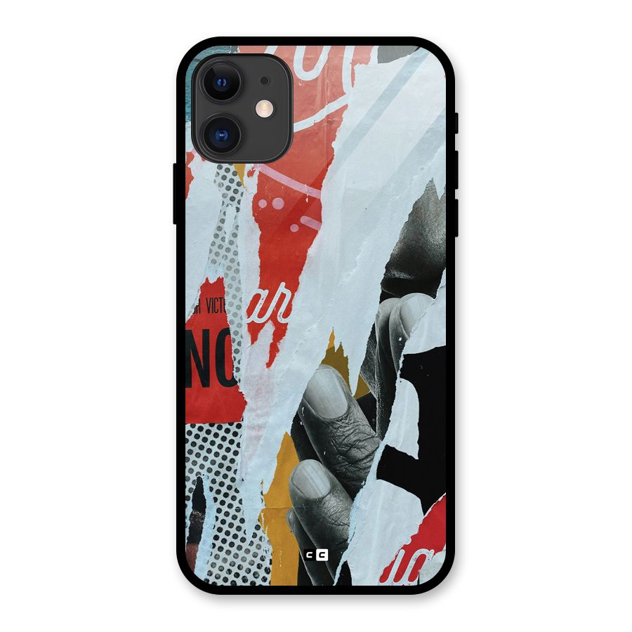 Fabulous Paper Cutout Glass Back Case for iPhone 11