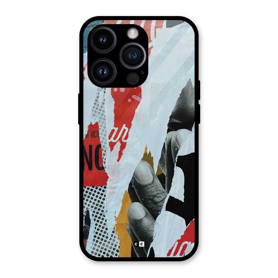 Fabulous Paper Cutout Glass Back Case for iPhone 14 Pro