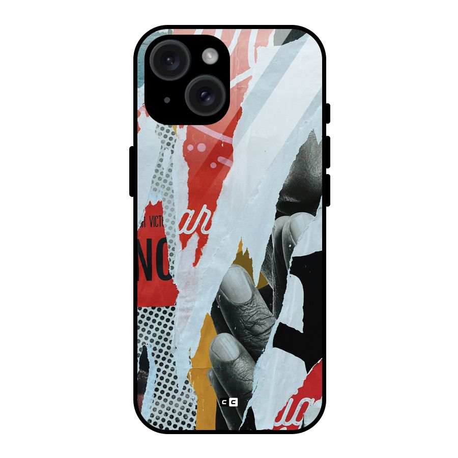 Fabulous Paper Cutout Glass Back Case for iPhone 15