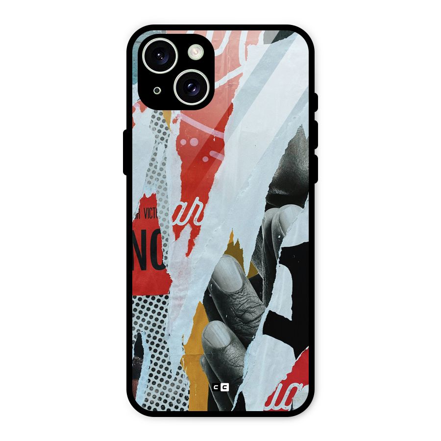 Fabulous Paper Cutout Glass Back Case for iPhone 15 Plus