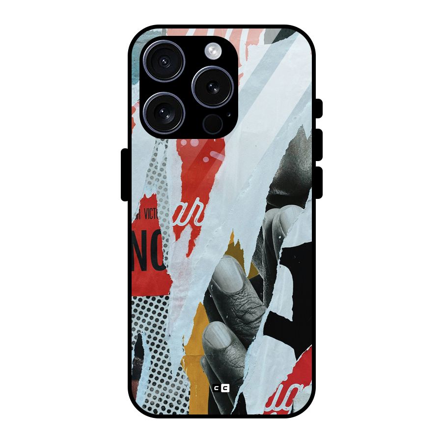 Fabulous Paper Cutout Glass Back Case for iPhone 15 Pro