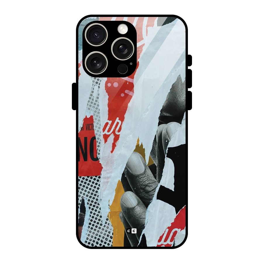 Fabulous Paper Cutout Glass Back Case for iPhone 15 Pro Max