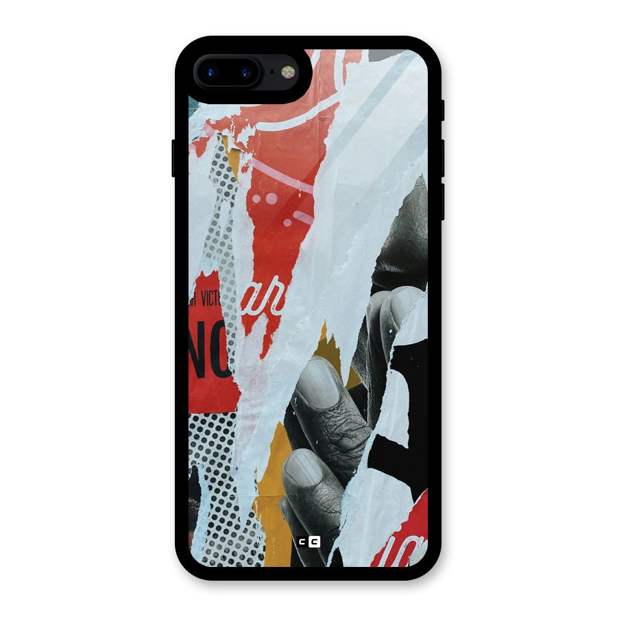 Fabulous Paper Cutout Glass Back Case for iPhone 8 Plus