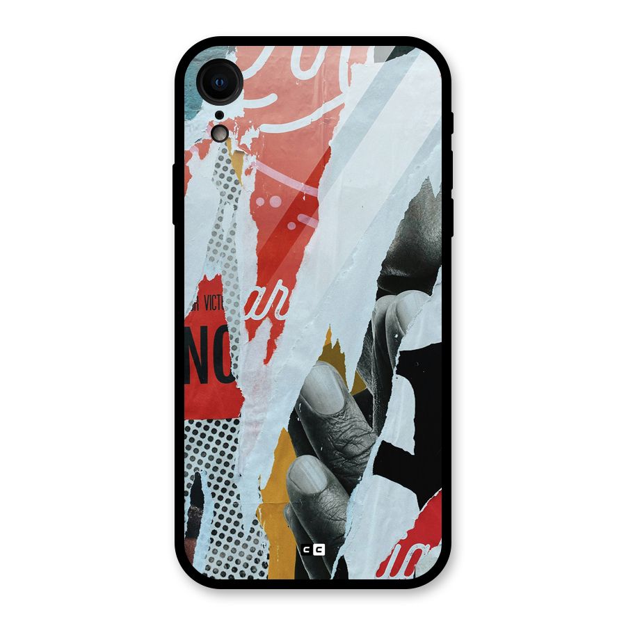Fabulous Paper Cutout Glass Back Case for iPhone XR