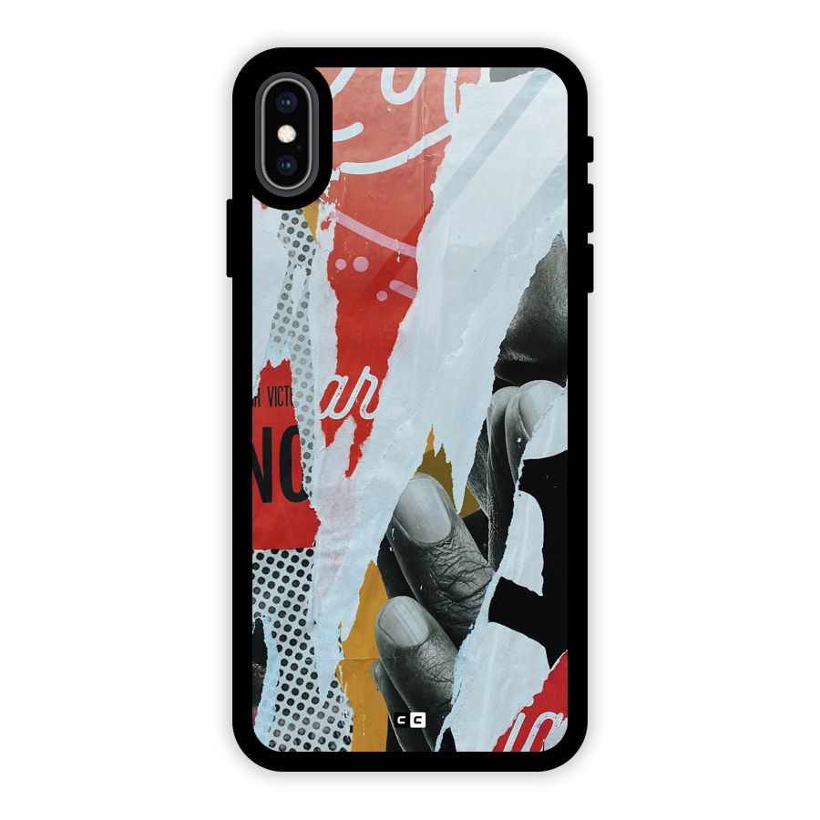 Fabulous Paper Cutout Glass Back Case for iPhone XS Max