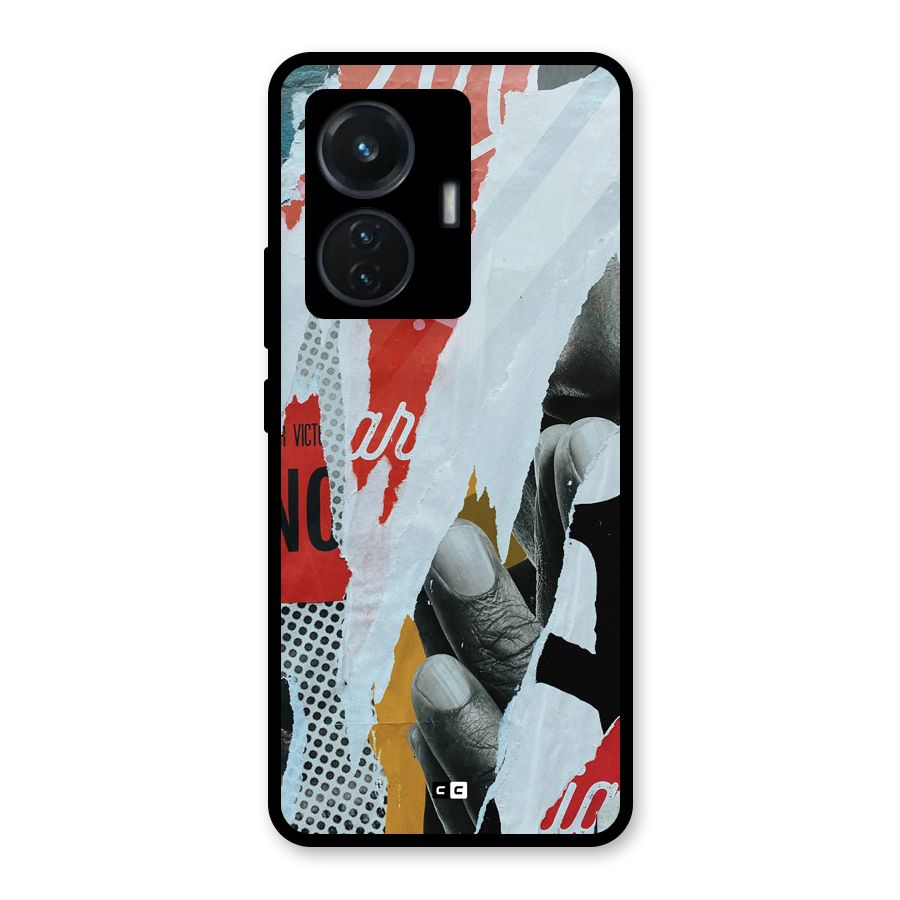 Fabulous Paper Cutout Glass Back Case for iQOO Z6 44W