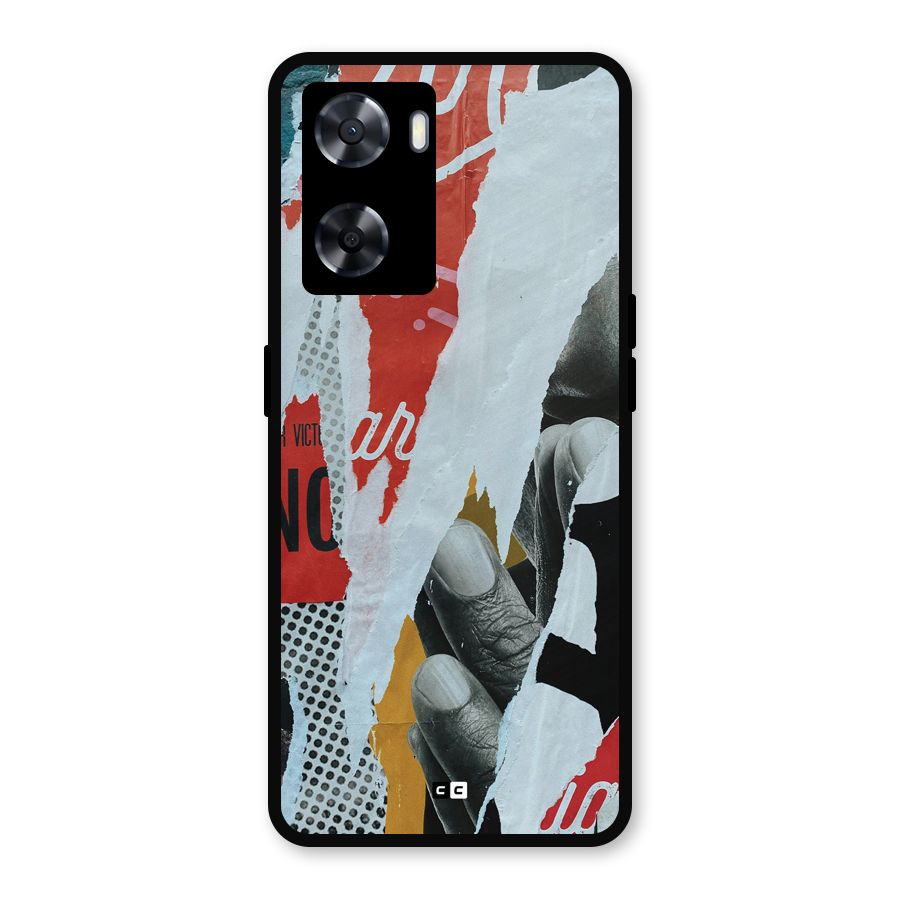 Fabulous Paper Cutout Metal Back Case for Oppo A77s