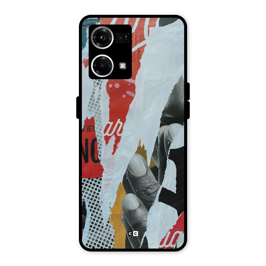 Fabulous Paper Cutout Metal Back Case for Oppo F21 Pro 4G