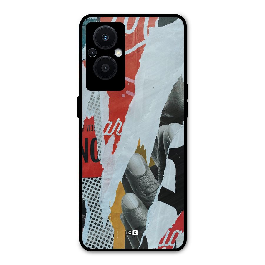 Fabulous Paper Cutout Metal Back Case for Oppo F21 Pro 5G