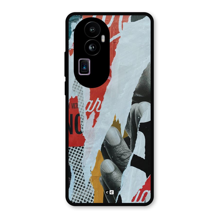 Fabulous Paper Cutout Metal Back Case for Oppo Reno10 Pro Plus