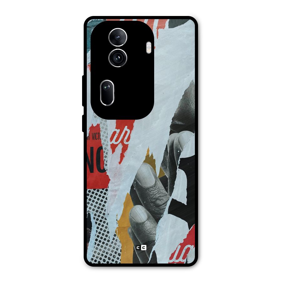 Fabulous Paper Cutout Metal Back Case for Oppo Reno11 Pro 5G