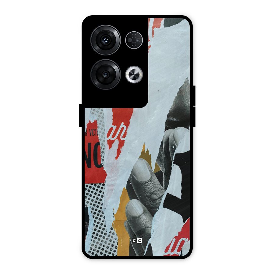 Fabulous Paper Cutout Metal Back Case for Oppo Reno8 Pro 5G
