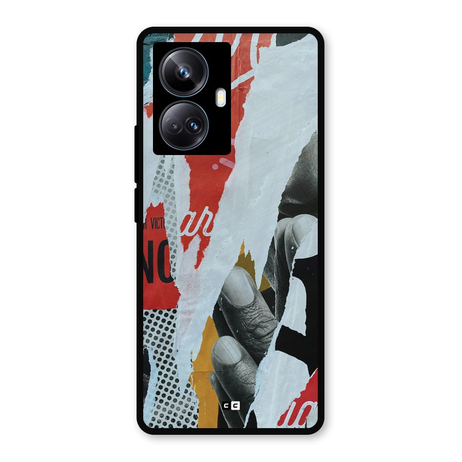 Fabulous Paper Cutout Metal Back Case for Realme 10 Pro Plus