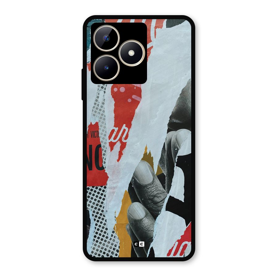 Fabulous Paper Cutout Metal Back Case for Realme C53