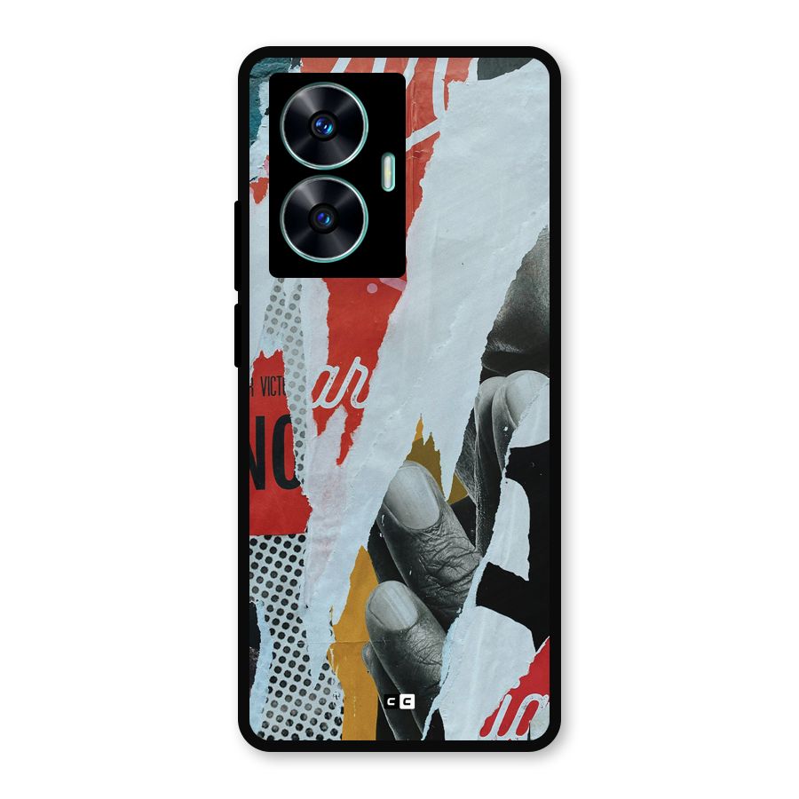 Fabulous Paper Cutout Metal Back Case for Realme Narzo N55