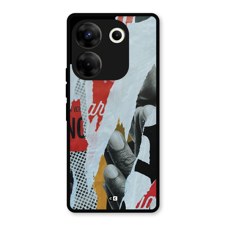 Fabulous Paper Cutout Metal Back Case for Tecno Camon 20 Pro