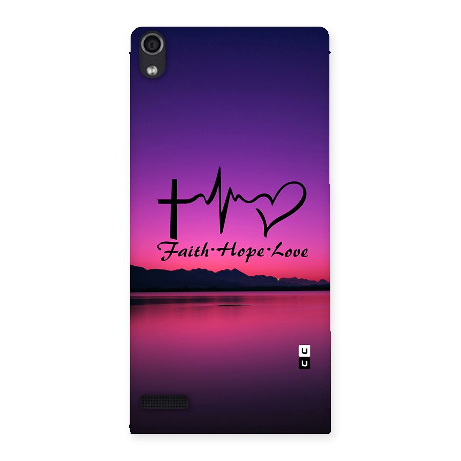 Faith Hope Love Evening Sky Back Case for Ascend P6