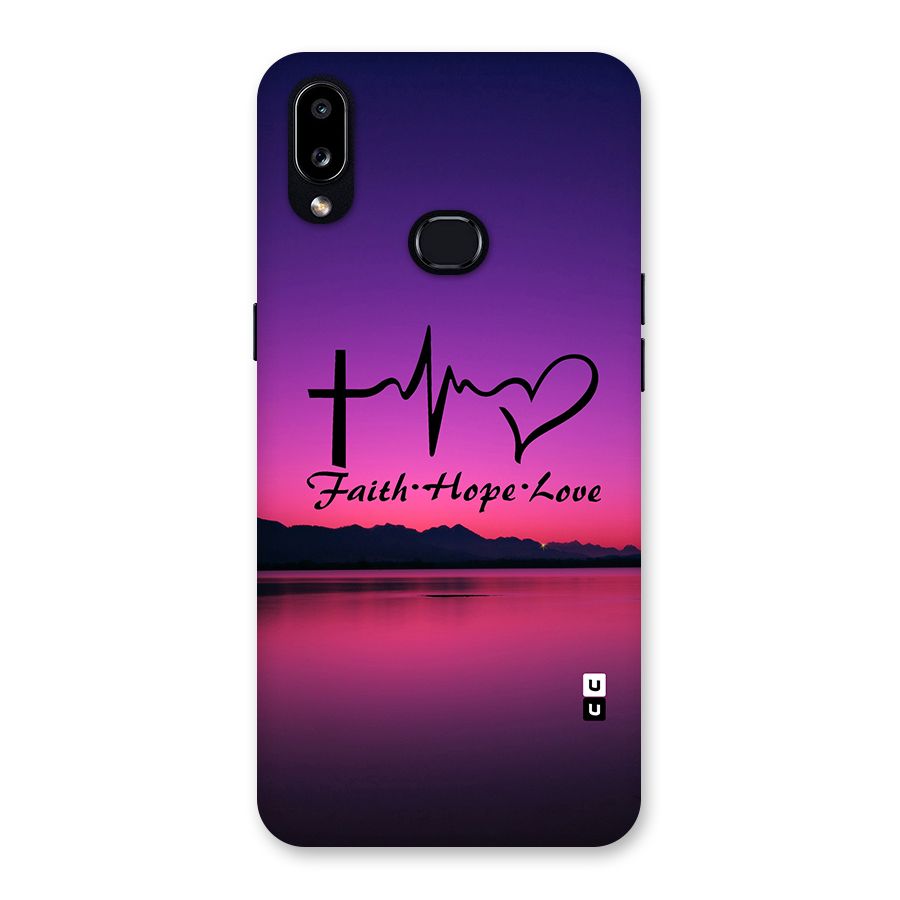 Faith Hope Love Evening Sky Back Case for Galaxy A10s