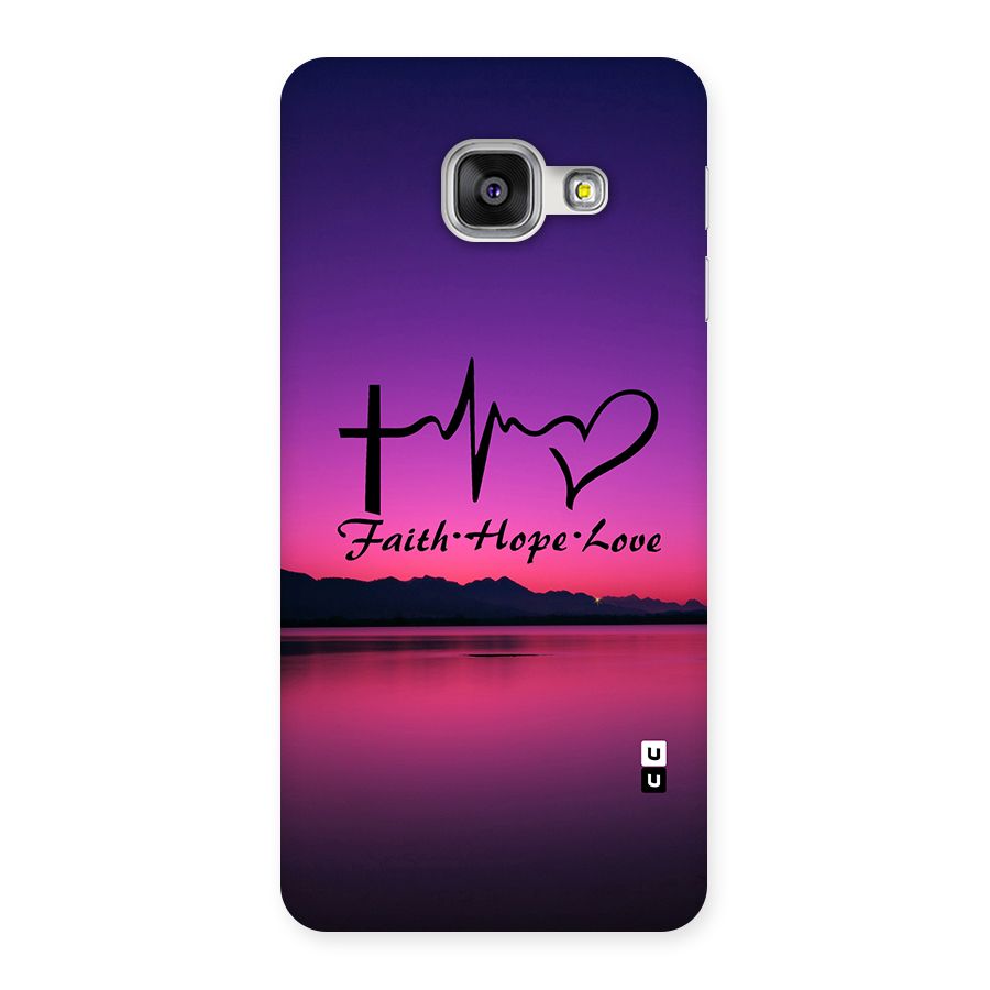 Faith Hope Love Evening Sky Back Case for Galaxy A3 2016