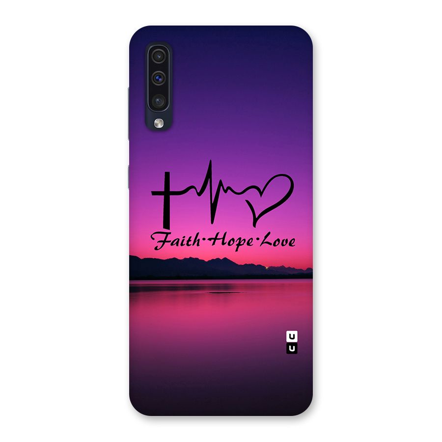 Faith Hope Love Evening Sky Back Case for Galaxy A50