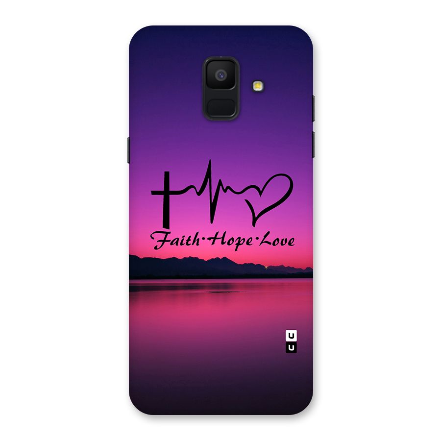 Faith Hope Love Evening Sky Back Case for Galaxy A6 (2018)