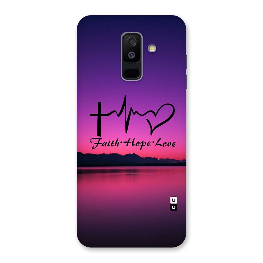 Faith Hope Love Evening Sky Back Case for Galaxy A6 Plus