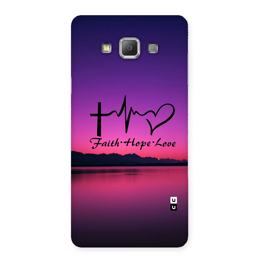 Faith Hope Love Evening Sky Back Case for Galaxy A7