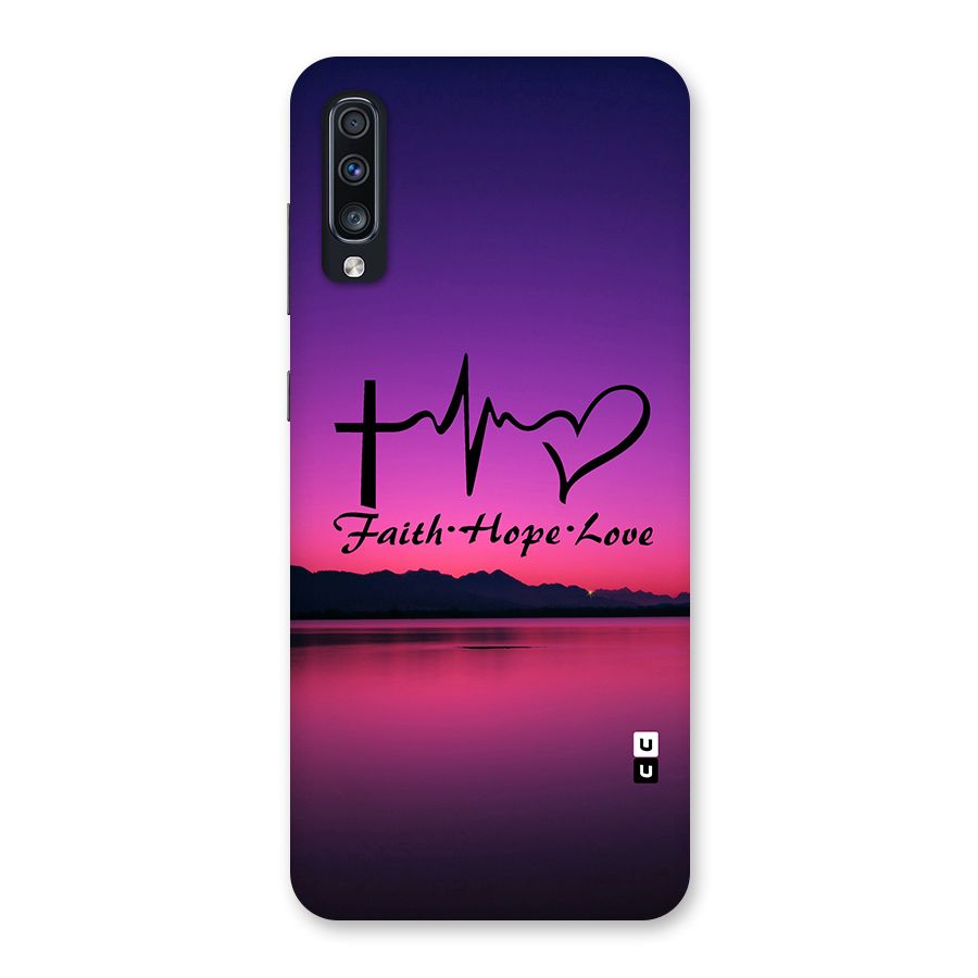 Faith Hope Love Evening Sky Back Case for Galaxy A70