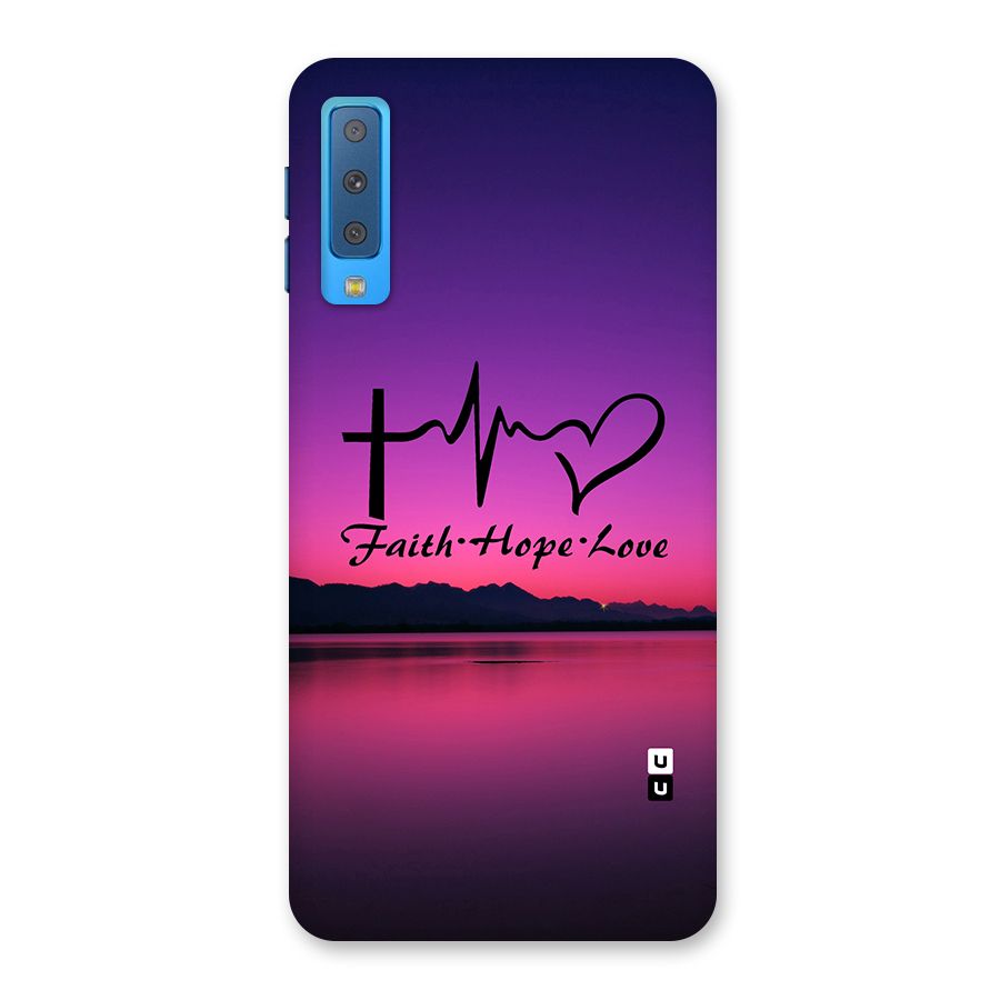 Faith Hope Love Evening Sky Back Case for Galaxy A7 (2018)