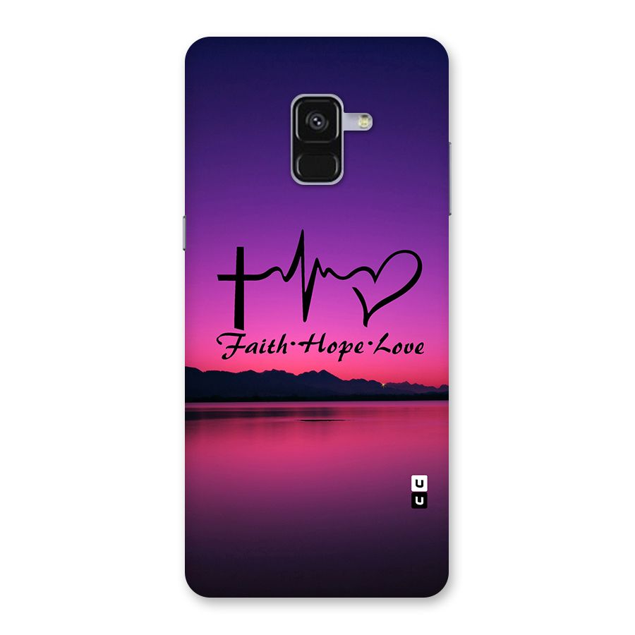 Faith Hope Love Evening Sky Back Case for Galaxy A8 Plus