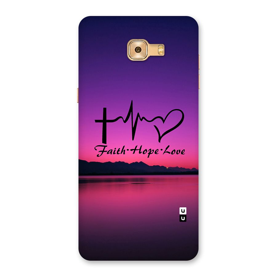 Faith Hope Love Evening Sky Back Case for Galaxy C9 Pro