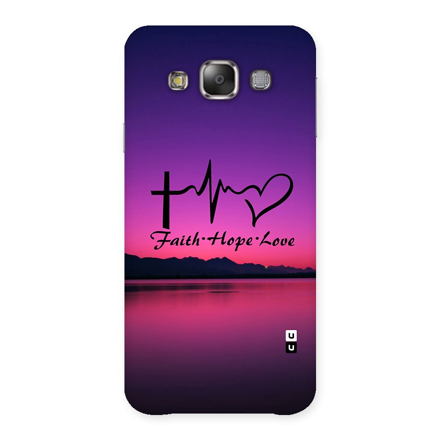 Faith Hope Love Evening Sky Back Case for Galaxy E7