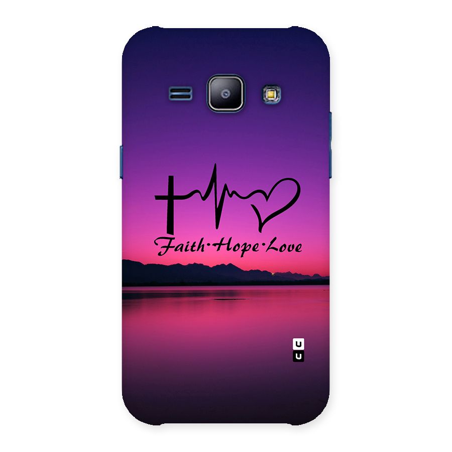 Faith Hope Love Evening Sky Back Case for Galaxy J1