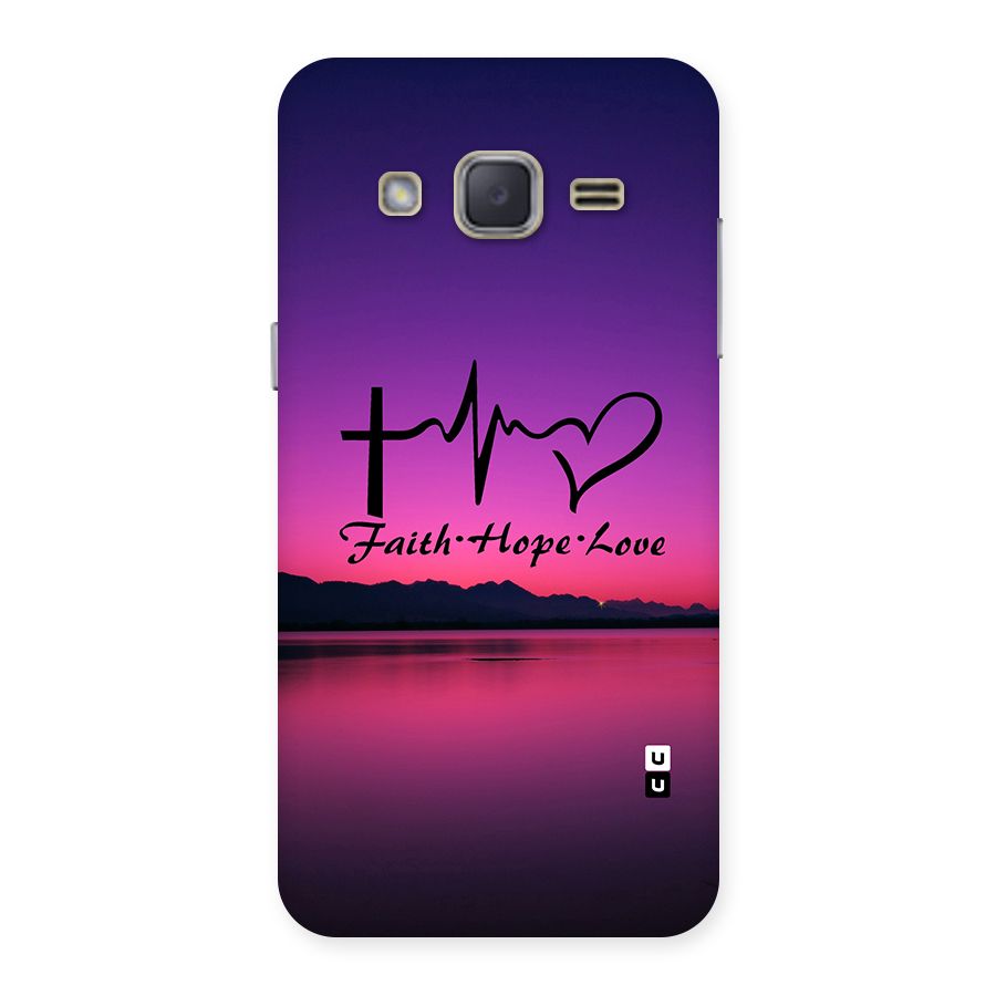 Faith Hope Love Evening Sky Back Case for Galaxy J2