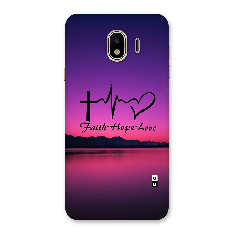 Faith Hope Love Evening Sky Back Case for Galaxy J4