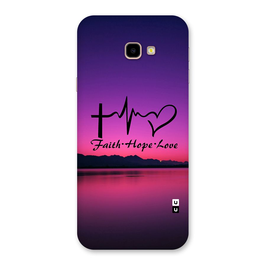 Faith Hope Love Evening Sky Back Case for Galaxy J4 Plus