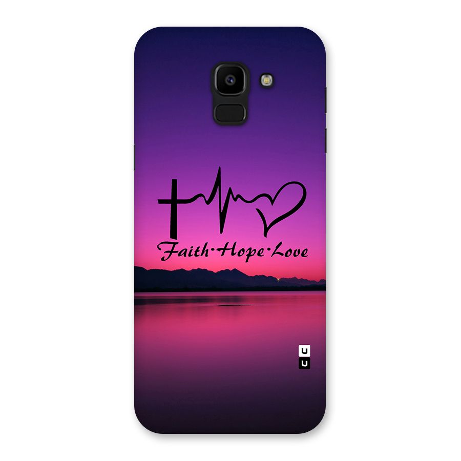Faith Hope Love Evening Sky Back Case for Galaxy J6